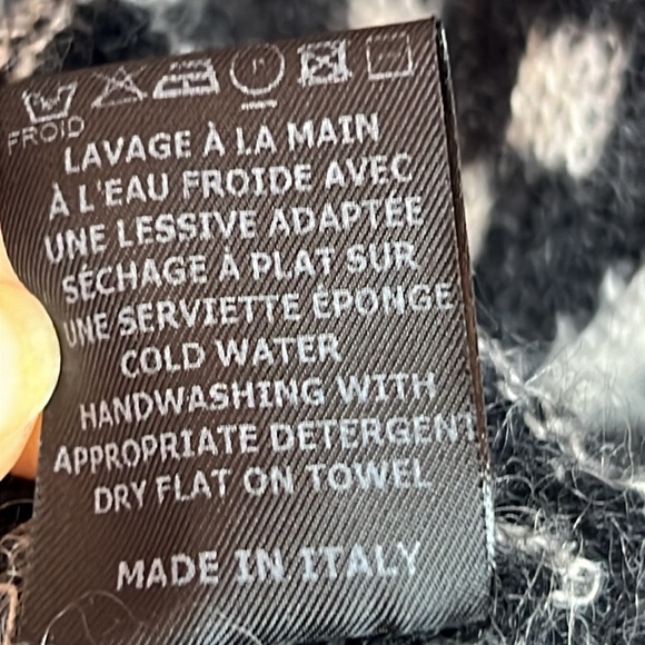 Isabel Marant Etole black white knit sweater mohair wool blend quite classic - Picture 8 of 14